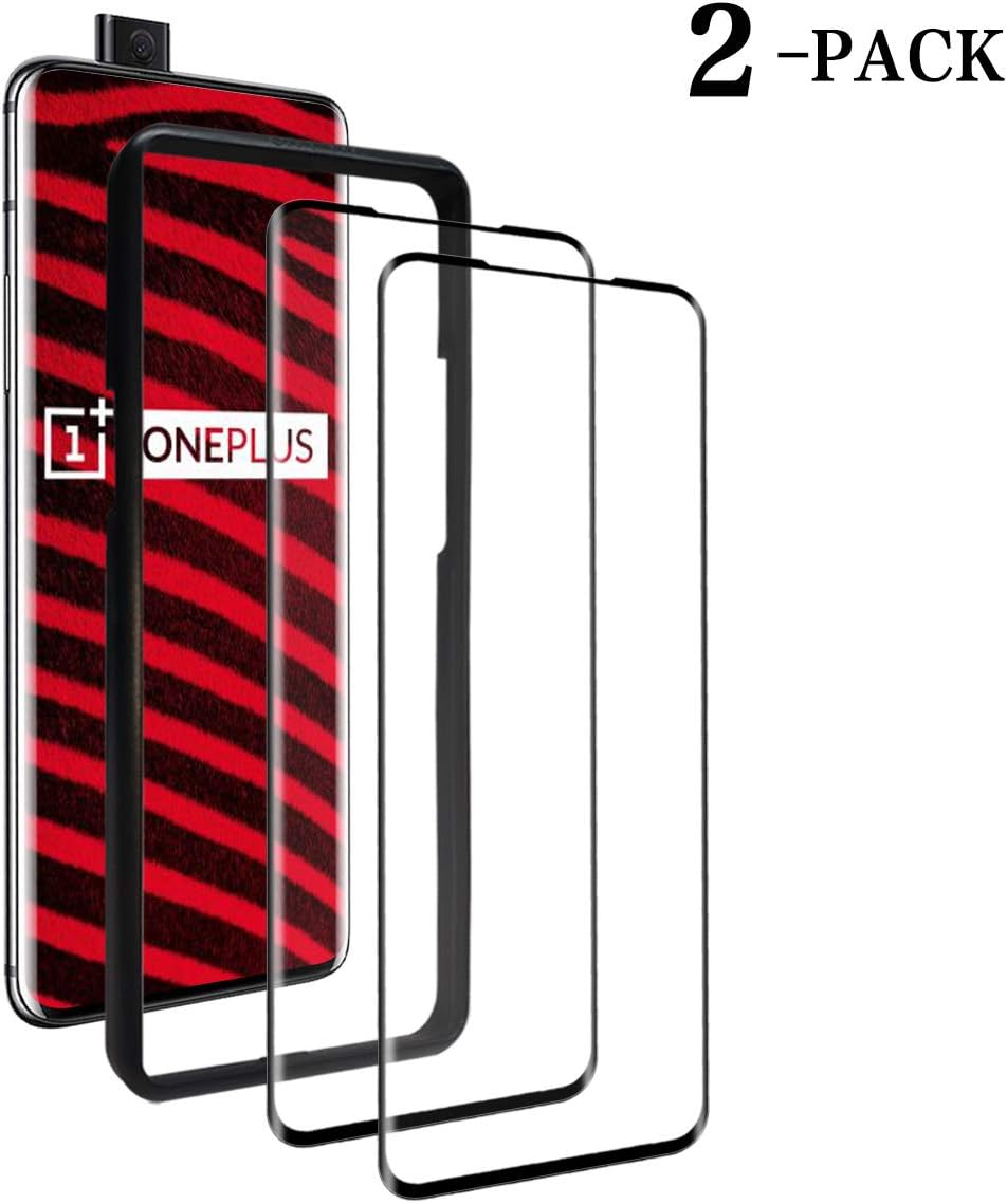 YEEHAN for OnePlus 7 Pro Screen Protector（2 PACK）, [3D Ultra-clear] [9H Hardness] [Anti-Scratch] [With Mount Positioner] Full Screen Protector for OnePlus 7 Pro