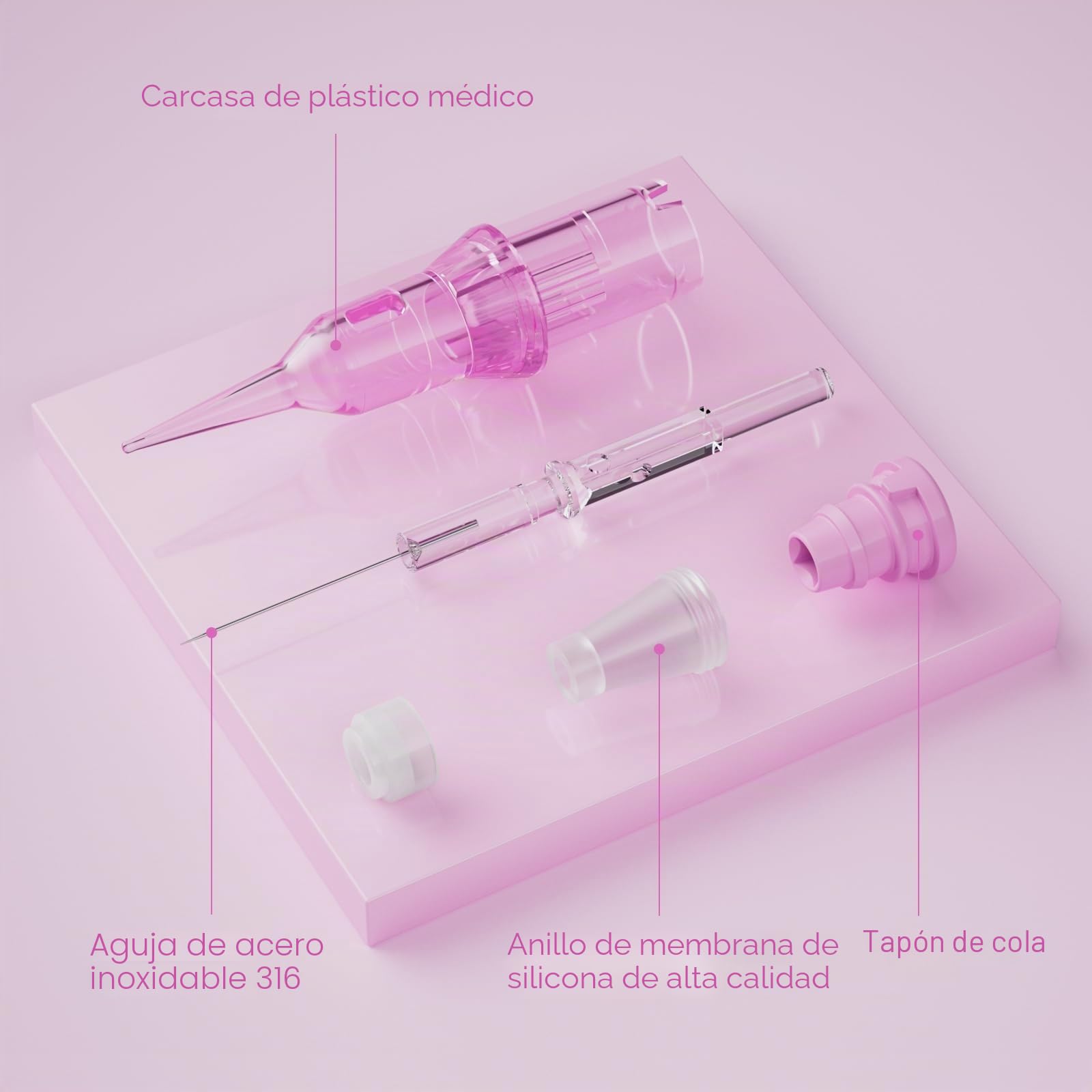 Biomaser Semi permanenent makeup needle 20pcs Cartuchos Agujas especialmente diseñadas para estética facial de cejas o micropigmentación del cuero cabelludo (3RL0.25)