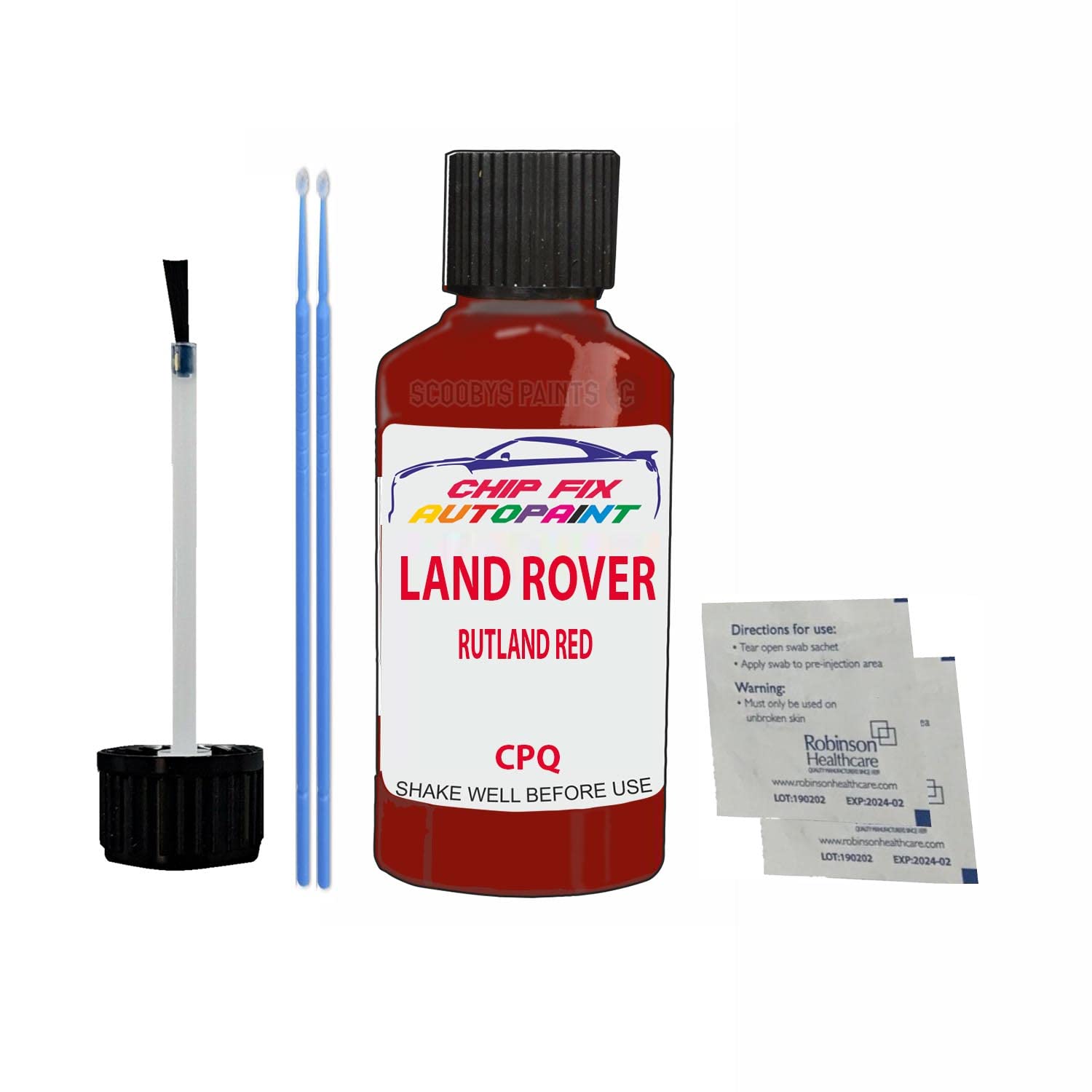 Scoobys Paints Back In The Mix Rutland Red Touch Up Paint For Land Rover Defender Cpq 1998-2005 30Ml Bottle Brush Scratch Stone Chip Repair Pen