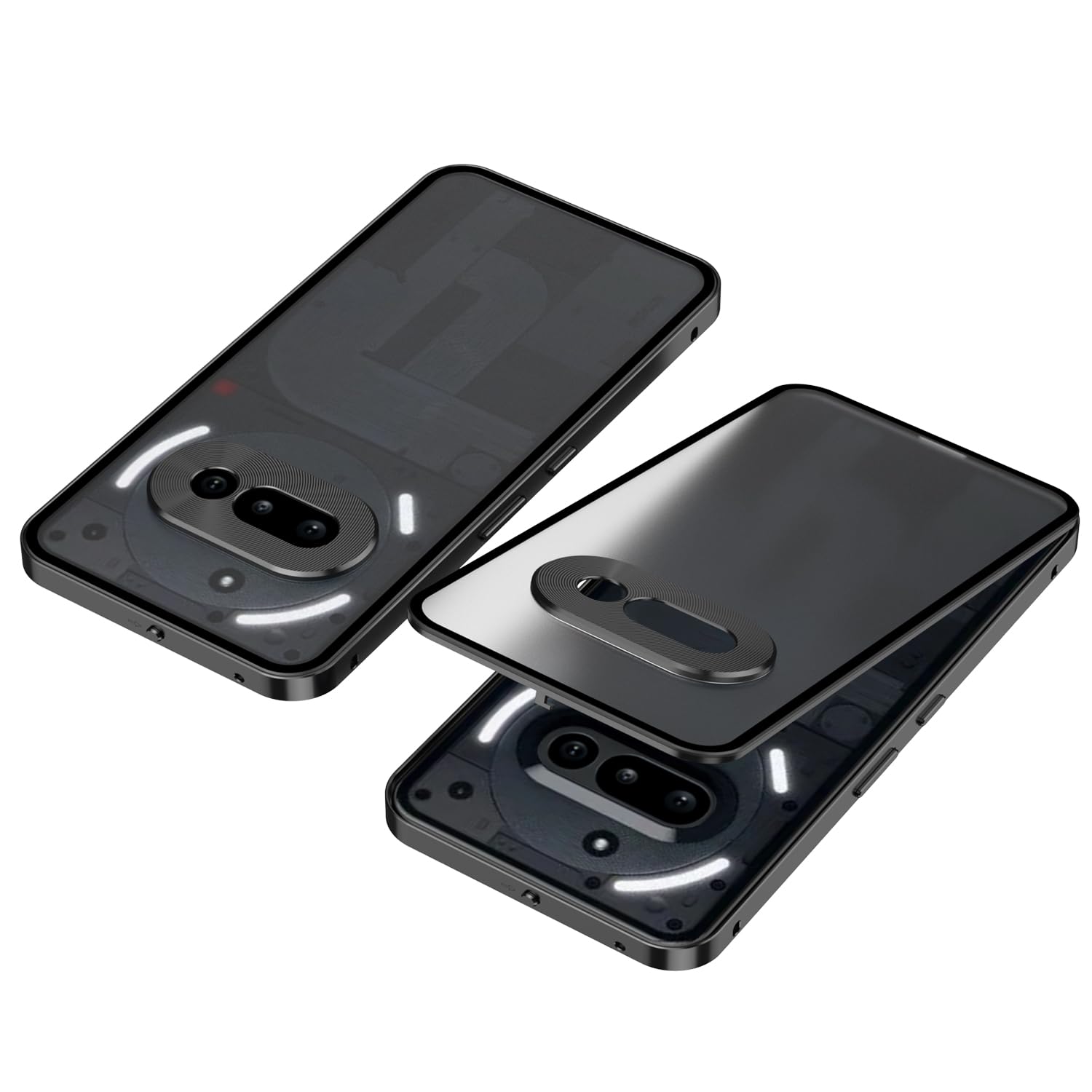 Amazon.co.jp: Nothing Phone (3a)用バンパー アルミ 半透明背面パネル