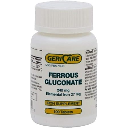 Amazon Com Walgreens High Potency Iron Ferrous Gluconate 27mg Tablets 100 Ea Health Personal Care