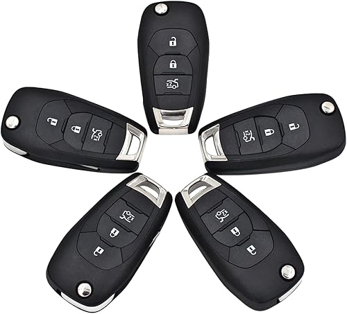 Fundas para llavero de coche para Chevrolet Cruze 2014-2018, reemplazo de 3 botones plegable modificado remoto