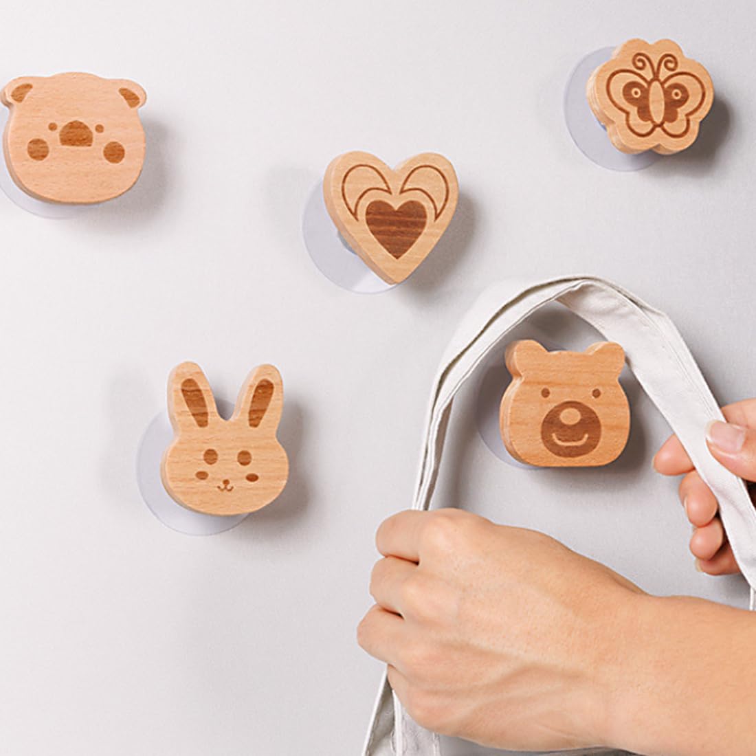 Pomelli per mobili in legno con motivi animali, maniglie per cassetti decorativi 2 pezzi