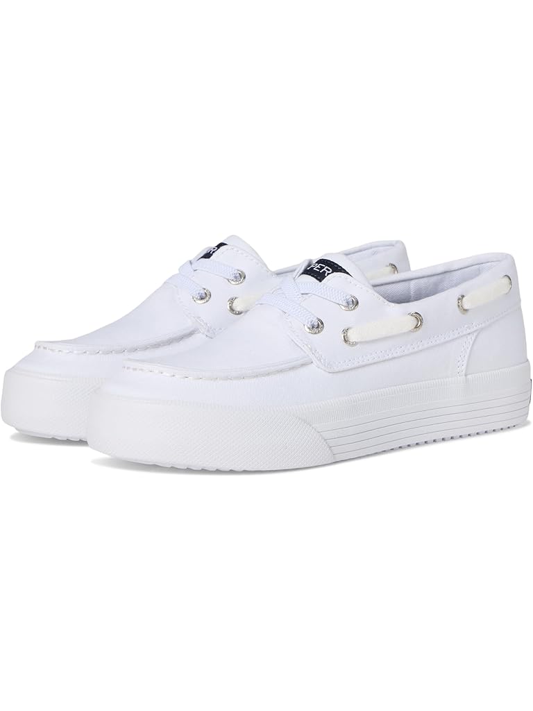 White Sperry Bahama Platform (Little Kid/Big Kid)