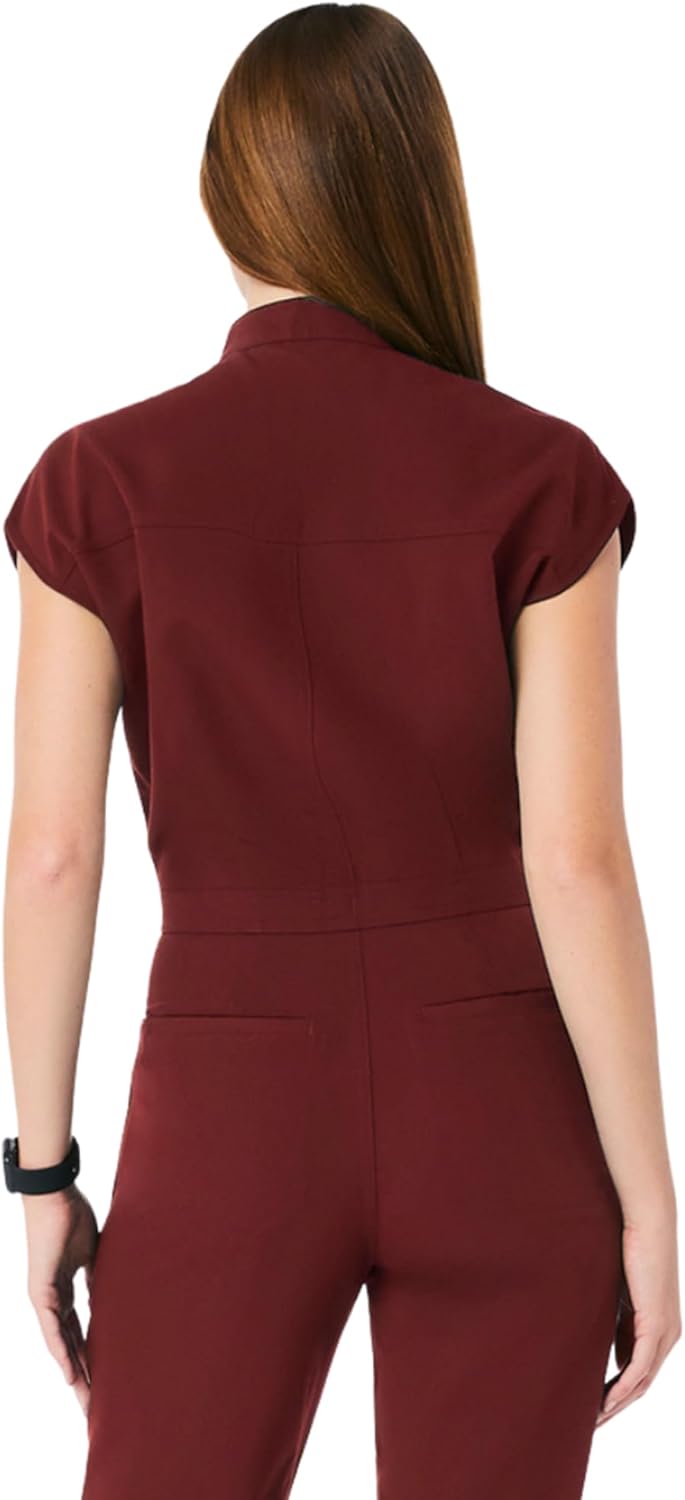 FIGS Rafaela Cargo ScrubJumpsuit for Women — Comfortable Fit One-Piece Jogger Scrub Set, High Rise Waistband, 9 Pockets - Image 8