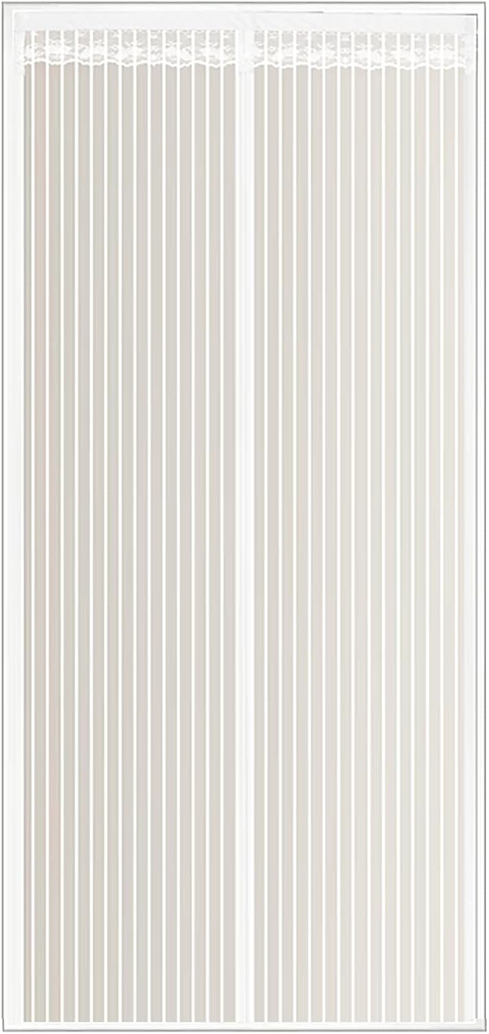 Magnetic Screen Door Fits Door Size up Easy Install with Full Frame Hook & Loop, Screen Doors with Magnets Keeps Mosquitoes Out, Pet & Kid Friendly. (Color : A, Size : 110x220cm(43x87inch))