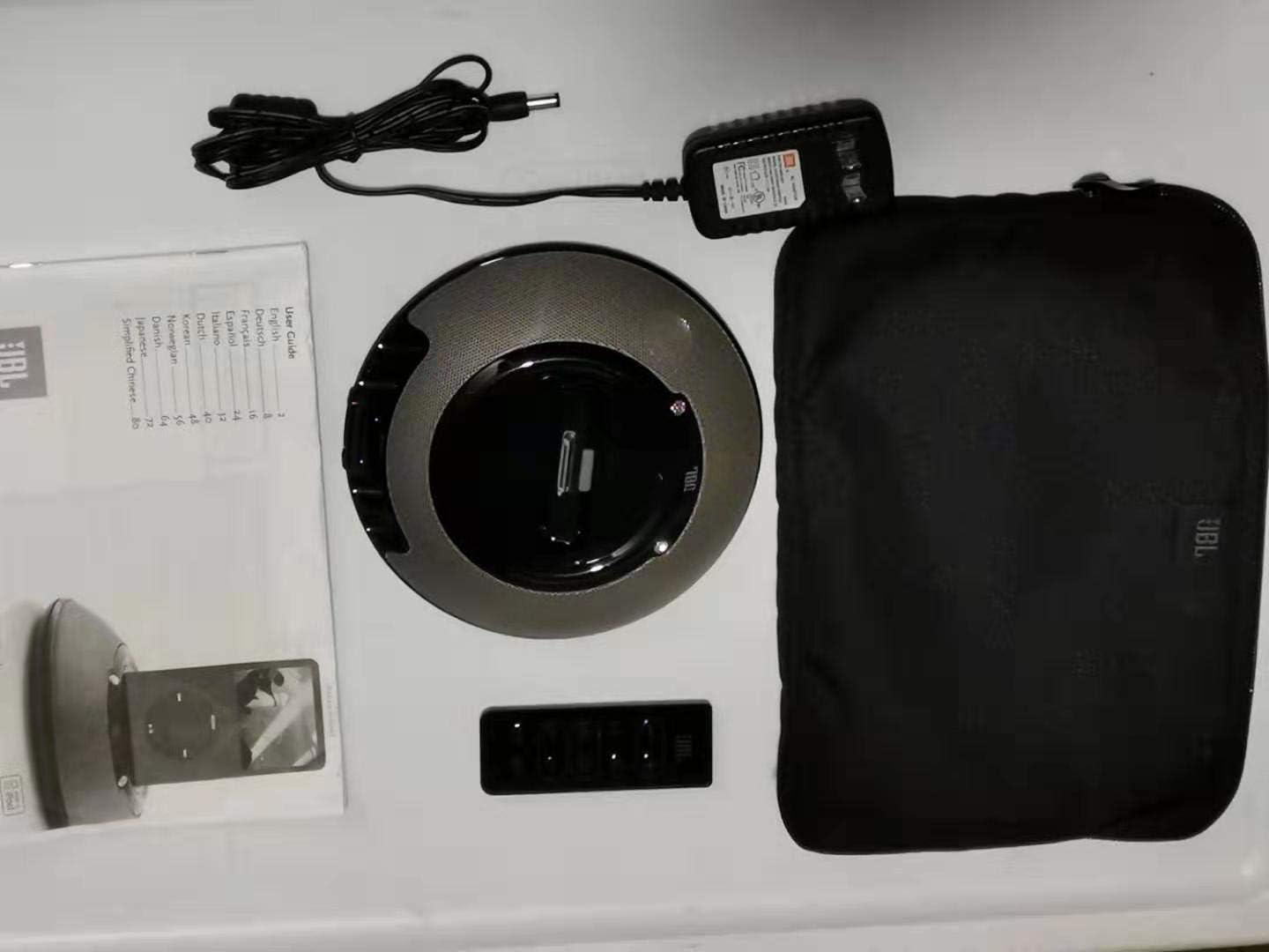 JBL - On Stage Micro - Portable Speaker and Docking Station for iPod (White)