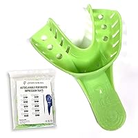 Vista 10 de Bandejas de impresión dental perforadas para autoclave, número 1 superior grande, bolsa de 12