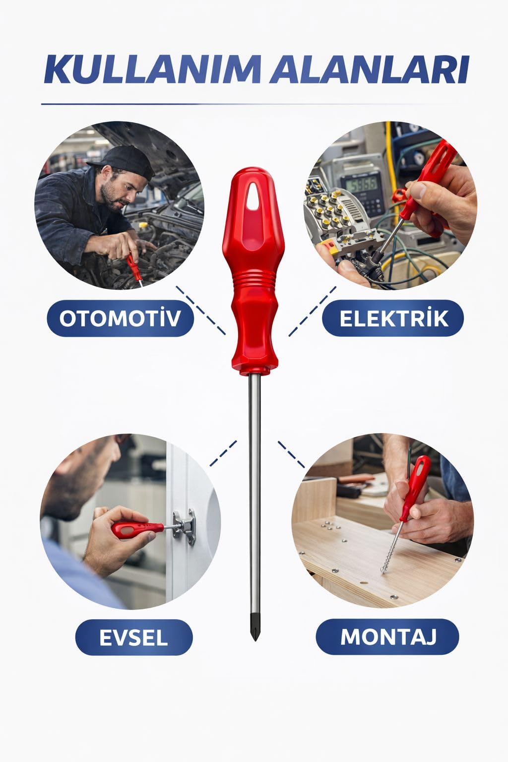 Profesyonel Manyetik Yıldız Tornavida PH2 6+125 mm, Yüksek Tork