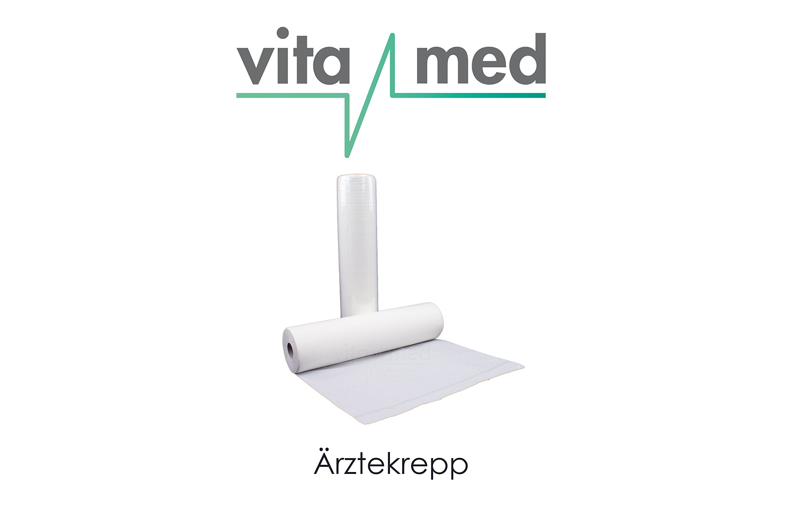 Ärztekrepp 2-lagig perforierte Liegenabdeckung 50 m 9 Rollen 39 cm x 50 m