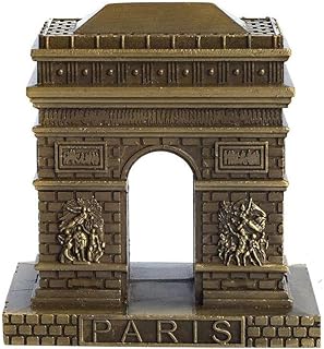PROW® Vintage Bronze Paris Arc de Triomphe Statue, Figurine Home Desktop Décor Souvenir Metal Artificial World Famous Buildings Sculpture (3 Inches)