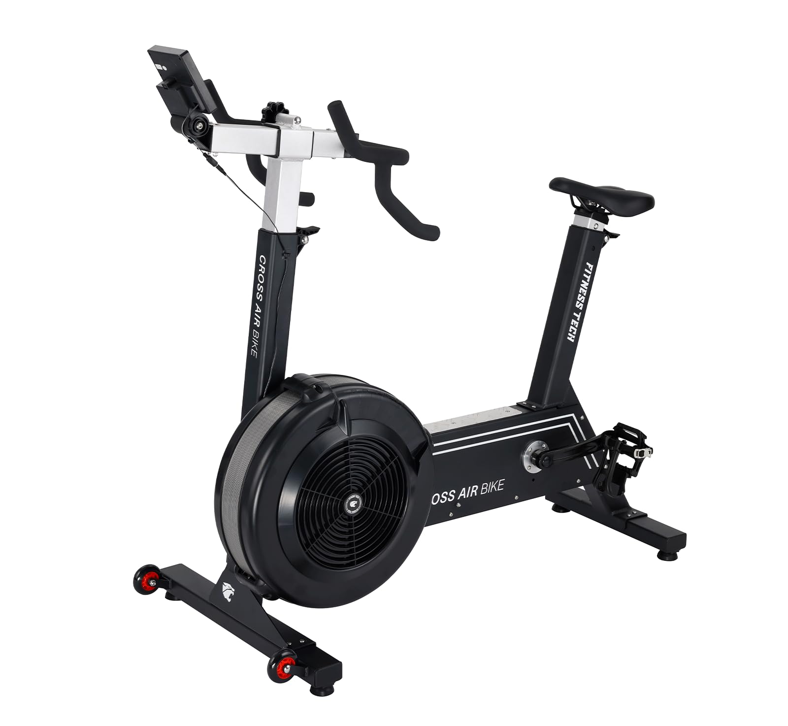 Bicicleta Estática Cross Air Bike Profesional | Sistema de Resistencia por Aire, 10 Niveles de Resistencia, Cardio de Alta Intensidad, 34 Kg