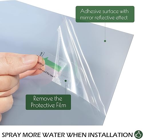 Miniatura 9 de STATINT - Película de privacidad para ventana, espejo unidireccional, control de calor, bloqueo solar, UV, para puerta, cubierta reflectante
