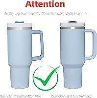 Vista 2 de Anillo de aperitivo para taza Stanley de 40 onzas con asa, recipiente para aperitivos Stanley Vaso de 40 onzas, 3 compartimentos reutilizables