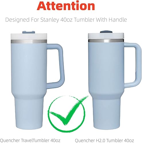 Miniatura 2 de Anillo de aperitivo para taza Stanley de 40 onzas con asa, recipiente para aperitivos Stanley Vaso de 40 onzas, 3 compartimentos reutilizables para