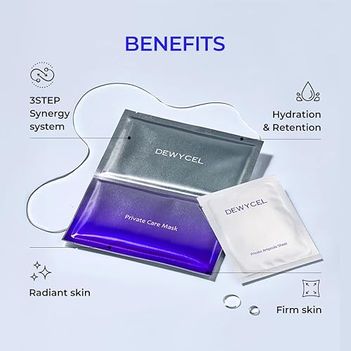 Miniatura 8 de DEWYCEL Máscara de cuidado privado  Mascarilla facial coreana premium para el cuidado de la piel  Mascarilla calmante, hidratante, levantadora y