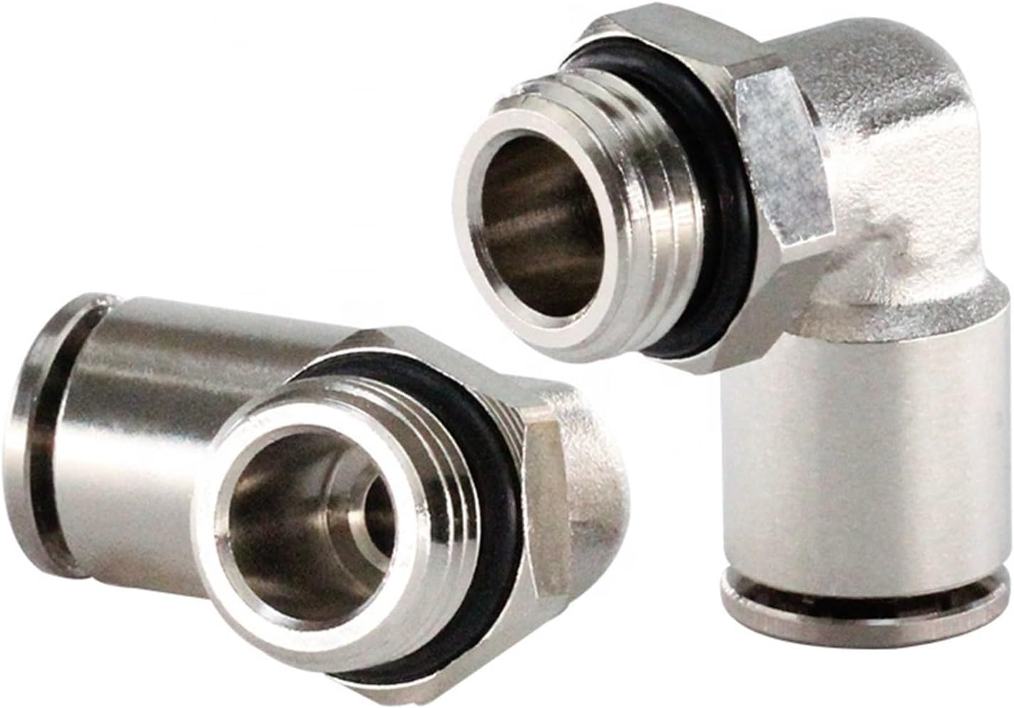 Metal Brass Connection Pipe Tube Fitting Male Elbow Pneumatic Connector 2Pcs