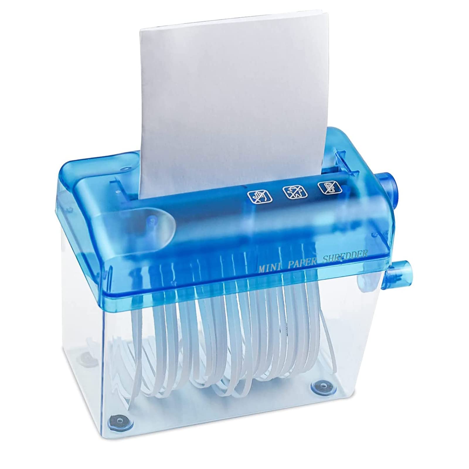 Paper Shredder, Portable Manual Shredder, Manual Shredder Mini Cutter 1.5L Basket, Office School Home Desk Stationery for Banknote Receipt. image 5