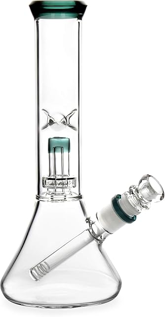 The7boX Beaker Water Bong 14.5mm Handmade Ice Glass Bongs Medium 11inch Welldown Pipes