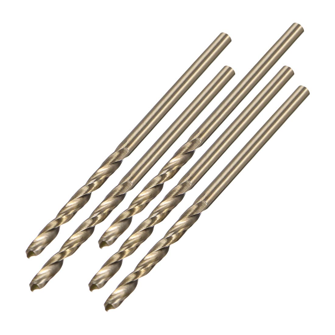 uxcell 2.1mm Twist Drill High Speed Steel Bit HSS-Co 5% M35 Cobalt for Steel,Copper,Aluminum Alloy 5pcs