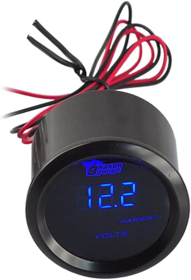 52mm Blue Digital LED Volt Meter Gauge Automotive