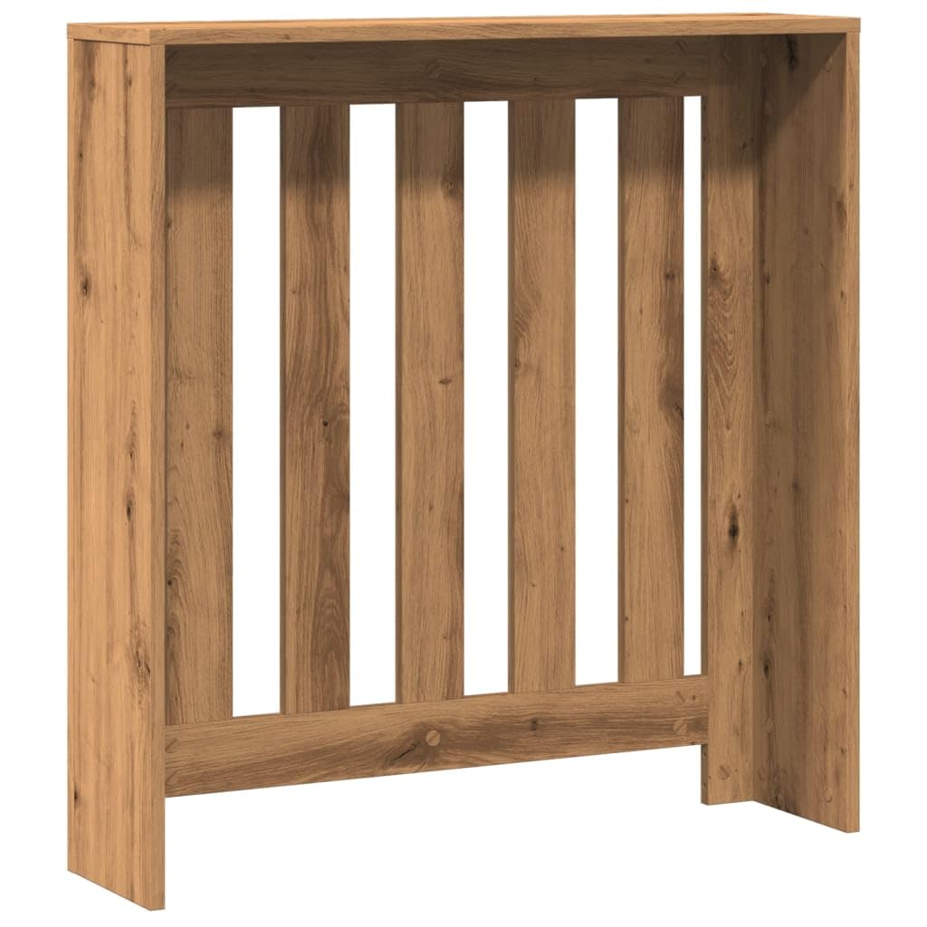 Brokky Copertura Termosifone Rovere Artigianale 78x20x82cm in Legno-Copritermosifone a Doghe Moderno ed Elegante per la Casa,in MDF e Acciaio