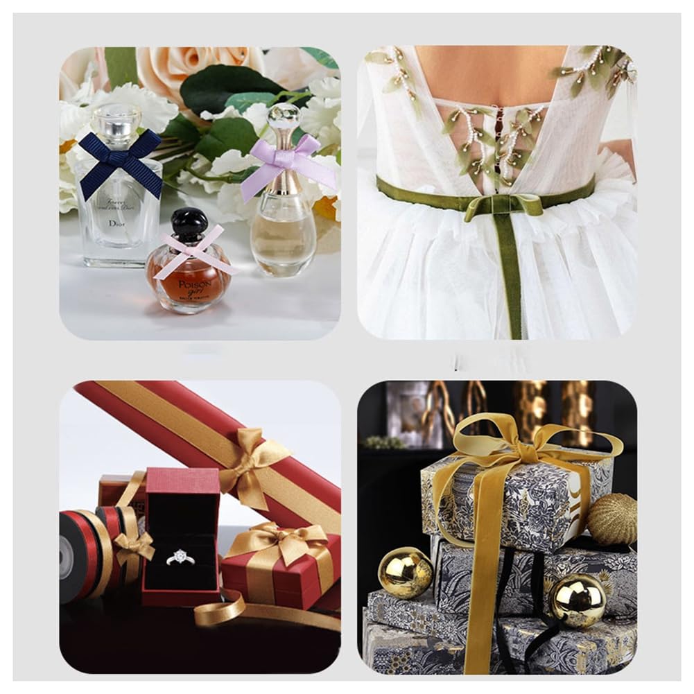 Geschenkschleife Dekoschleife mit Band Satinbandschleifen zur Dekoration von Paketen Geschenkbox Schleifen für Weihnachten Hochzeit Geburtstag Partys Geschenke Deko Rot 100 Stück