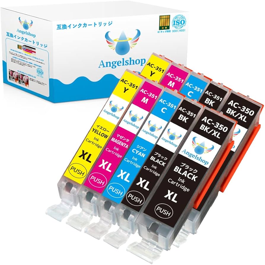 Amazon.co.jp: 【Angelshop】 BCI-351XL (BK/C/M/Y)+ 350XLBK 大容量 5