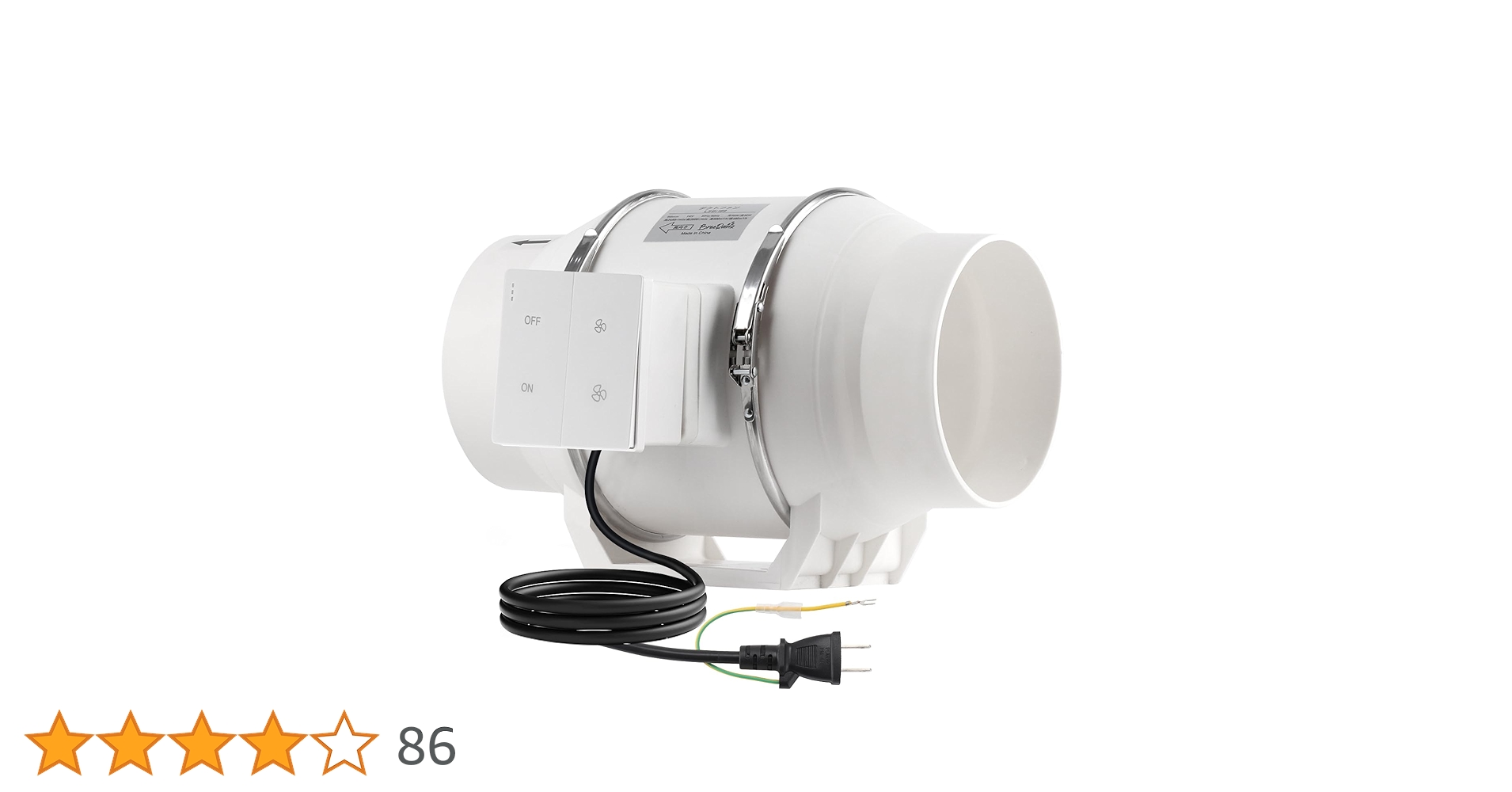 Amazon.co.jp: BreeRainz ダクトファン Φ150mm ダクト用換気扇