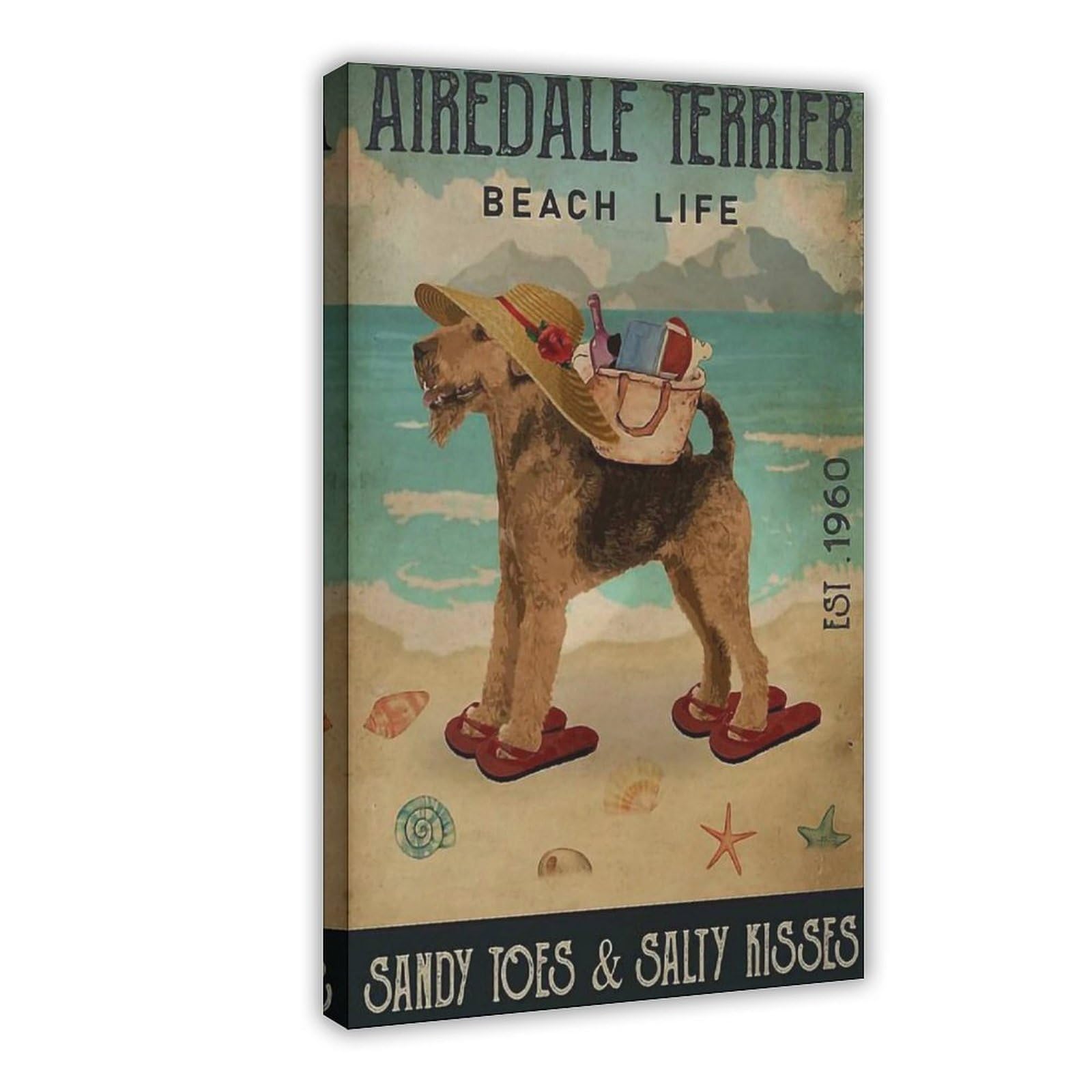 Aldergrove Beach Life Fine Sand between Toes And Salty Kisses Canvas Poster Bedroom Decor Landscape Decor Gift 08x12inch(20x30cm)