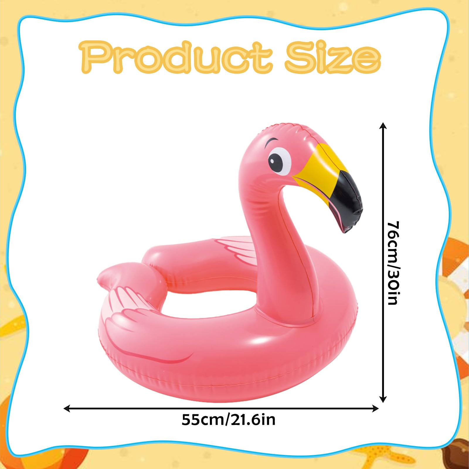 Opblaasbaar flamingo zwemband/zwemring 99 cm - Action products - warenhuis