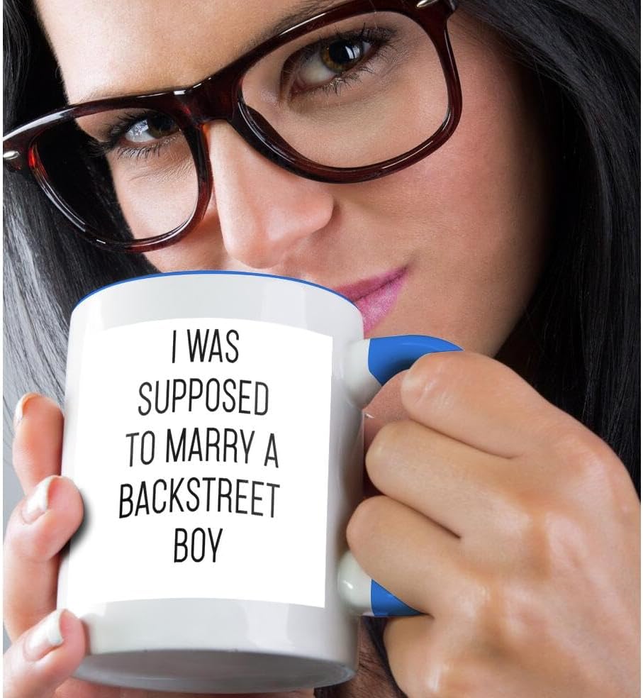 Miniatura 2 de 3dRose Taza, 15oz, AzulBlanco