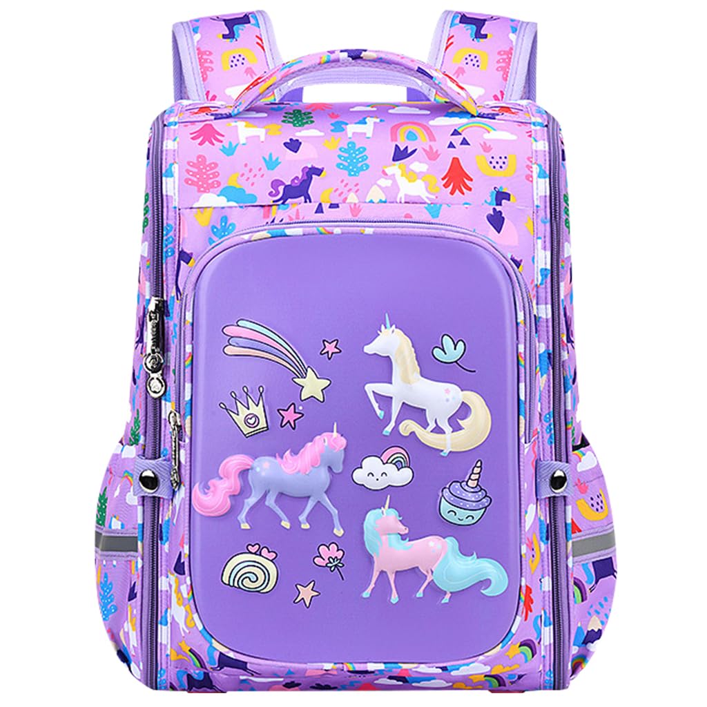 HovkibKids Backpack Boys Girls Primary School Bags Waterproof Rucksacks Teenagers Bookbag 3D Cartoon Daypack Travel Laptop Casual Satchel for Age 9-12 Years