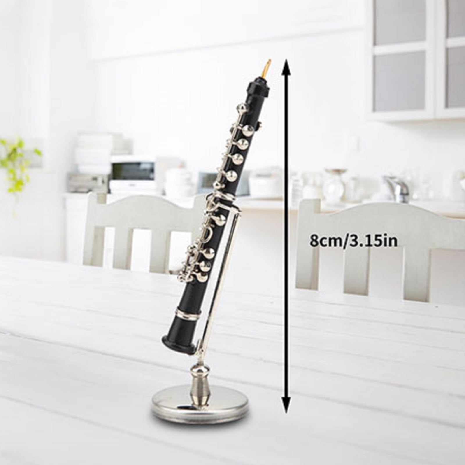 Mini Oboe Modell Musikinstrument Miniatur Dekoration Oboe-Replik mit Aufbewahrungsbox
