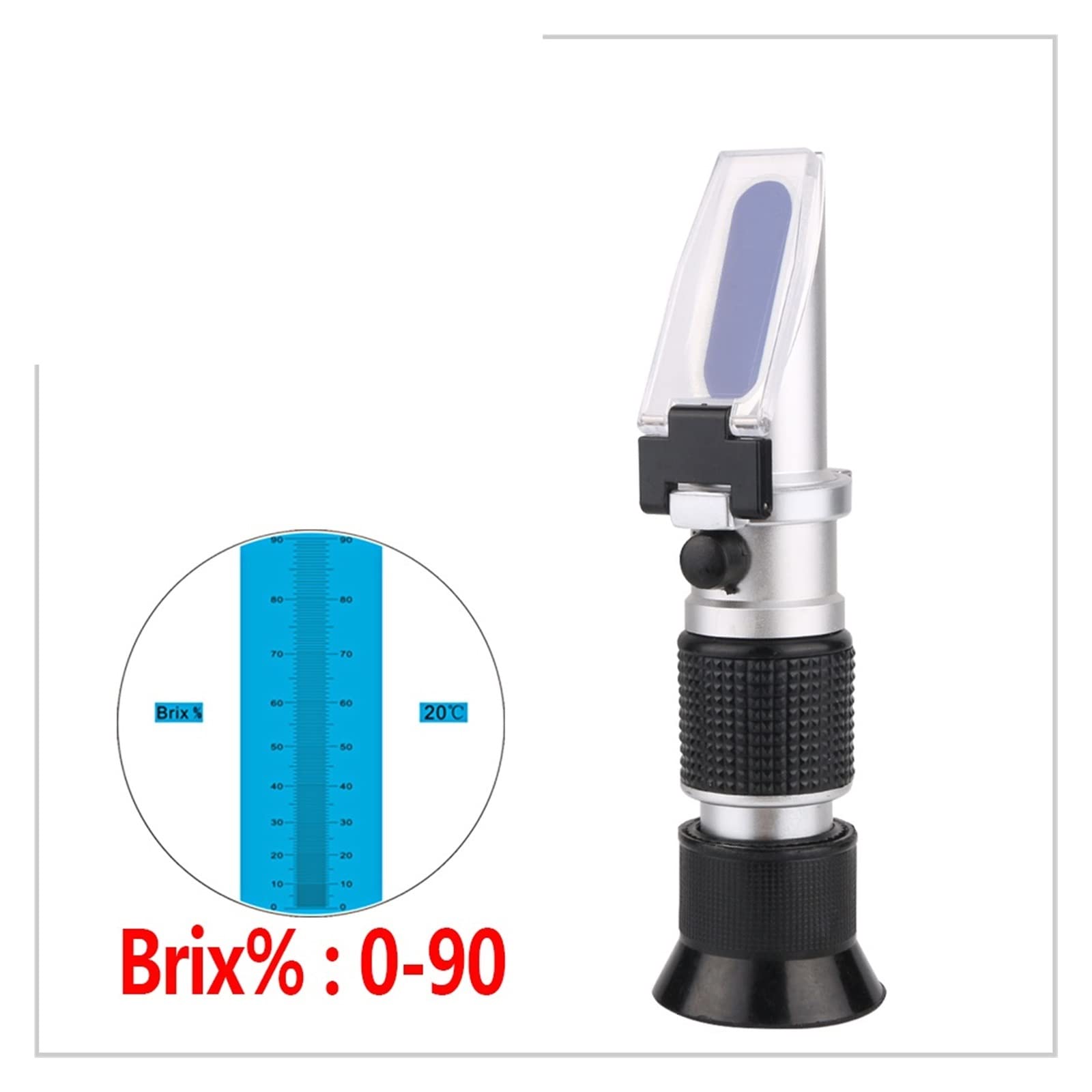 Refractómetro digital Brix, hidrómetro, 0~90% Refractómetro digital Alta concentración Brix Refractómetro Bebidas de azúcar Bebidas de azúcar ATC Herramienta de mano de apicultura Durable y fácil de