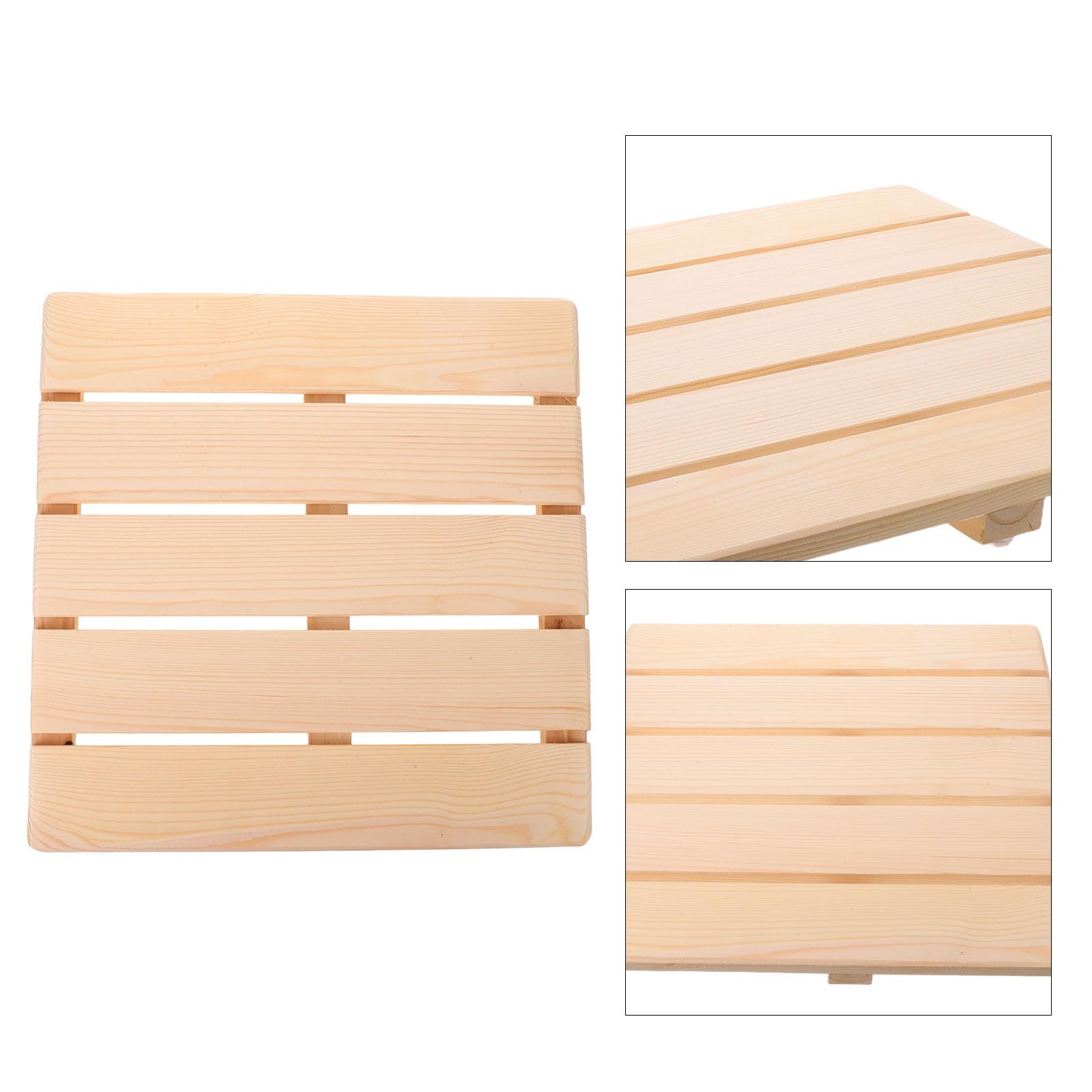 Beaupretty Tappetino Bagno Antiscivolo in Legno per Doccia, Pannelli