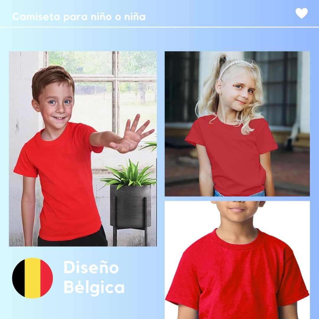 Vida Sol Camiseta Infantil 100% Algodón, 1 y 2 Unidades, Unisex, Manga Corta, Cuello Redondo, Suave y Transpirable, Diseño Bá — view 5