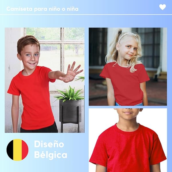 Vida Sol Camiseta Infantil 100% Algodón, 1 y 2 Unidades, Unisex, Manga Corta, Cuello Redondo, Suave y Transpirable, Diseño Bá - 5
