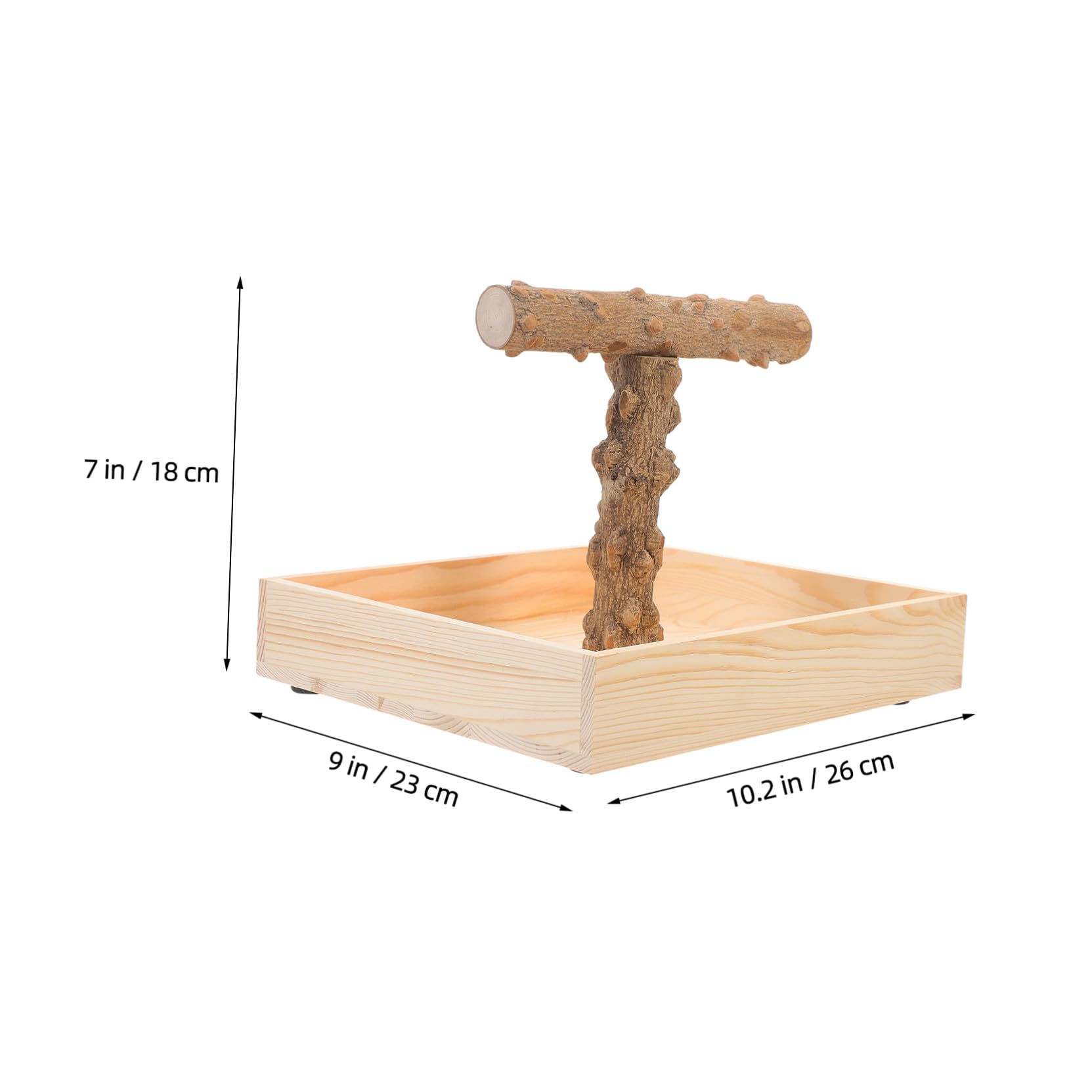 Soporte de Madera para Pájaros y Percha Estable para Periquitos y Ninfas Entrenamiento y Alimentación Jaulas y Mesas Accesorio Seguro y Decorativo para Aves Pequeñas