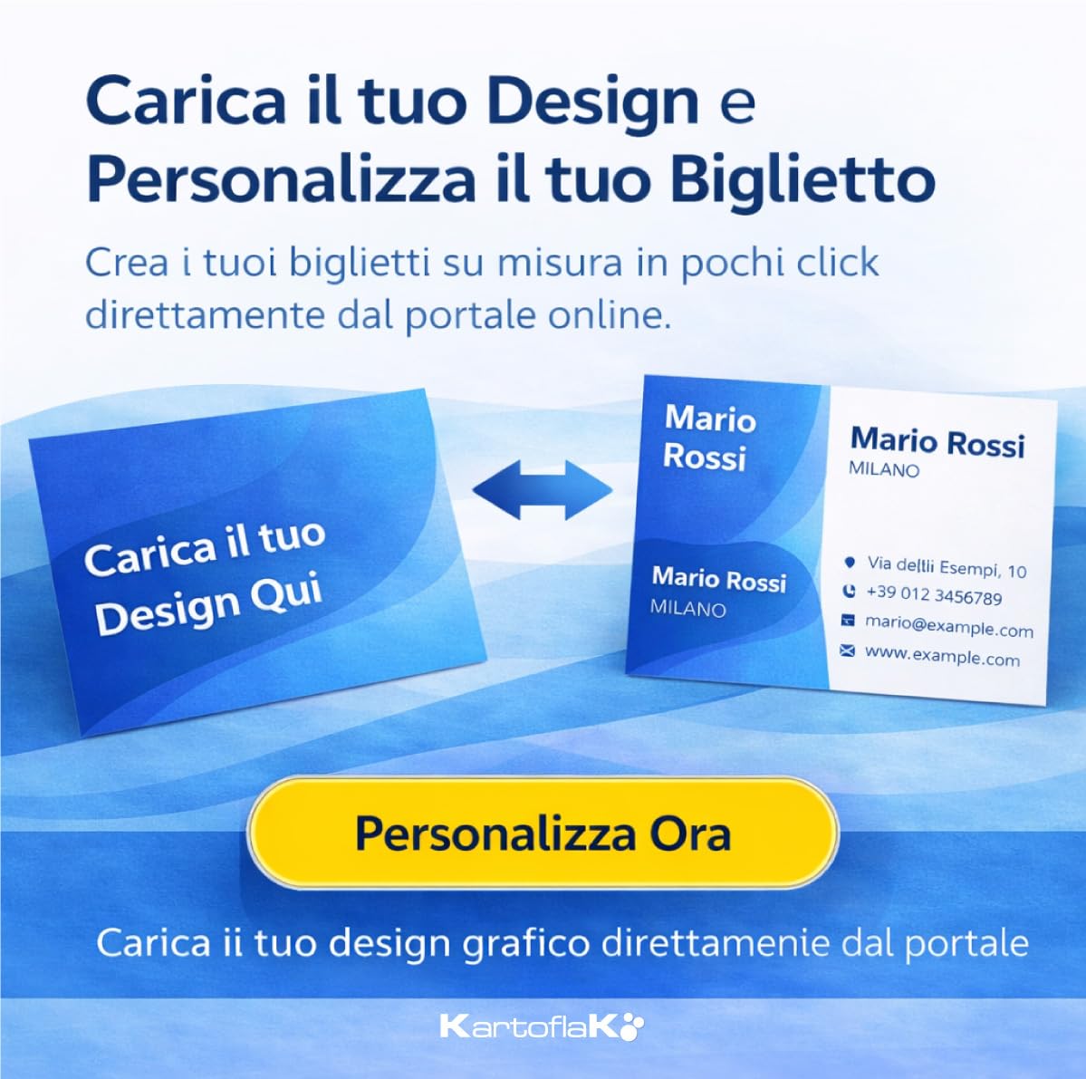 Biglietti da Visita Personalizzati 85x55 mm Stampa Fronte Retro Logo QR Code Carta Opaca Premium 250 Pezzi