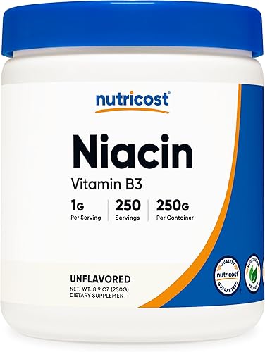 Nutricost Niacina Vitamina B3 Polvo 882oz 1G por porciĂłn Vitamina B3 pura niacina en polvo Nutricost Niacina Vitamina B3 Polvo 882oz 1G por porciĂłn Vitamina B3 pura niacina en polvo