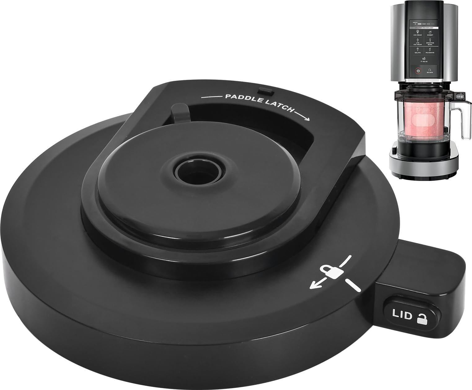 TheClouds Replacement Outer Bowl Lid Compatible with Ninja NC299AMZ/NC300/NC301 Series, Clear Polycarbonate, Dishwasher Safe, Ice Cream Maker Lid NC300 Lid