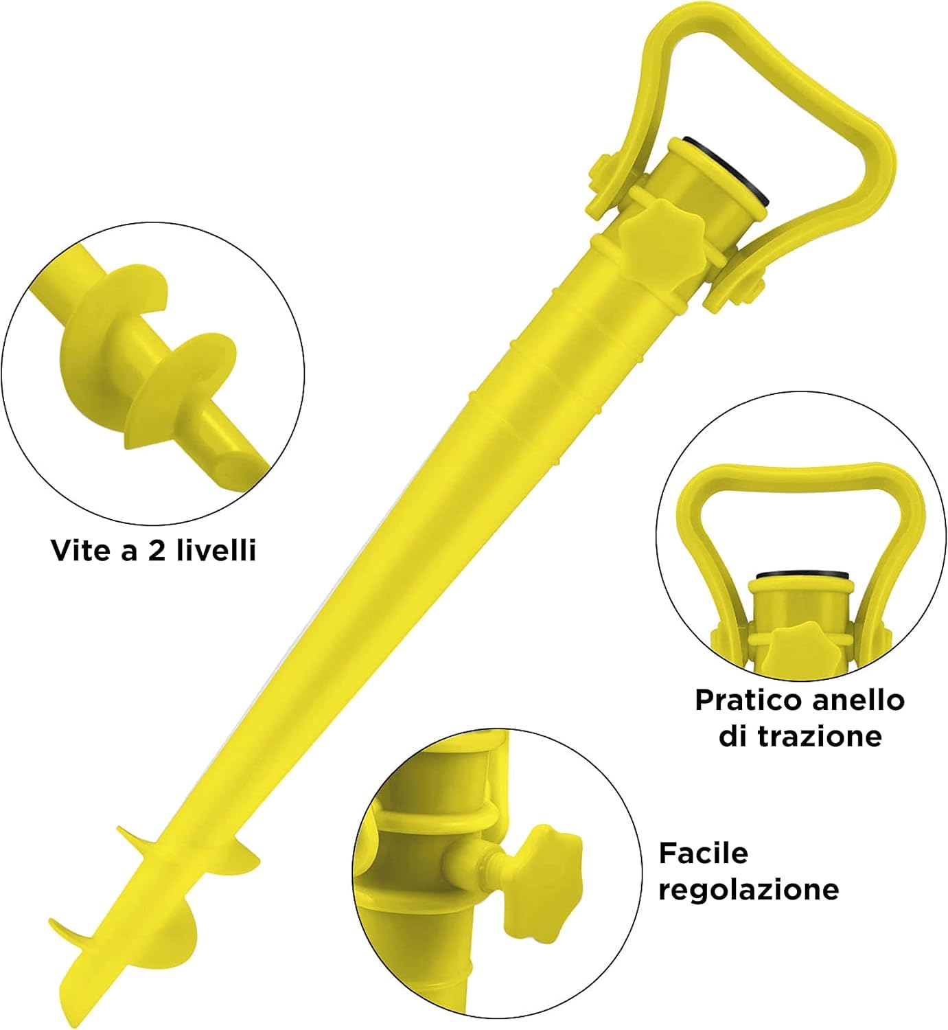 Picchetto Puntale in ABS per Ombrellone da Spiaggia 42 cm