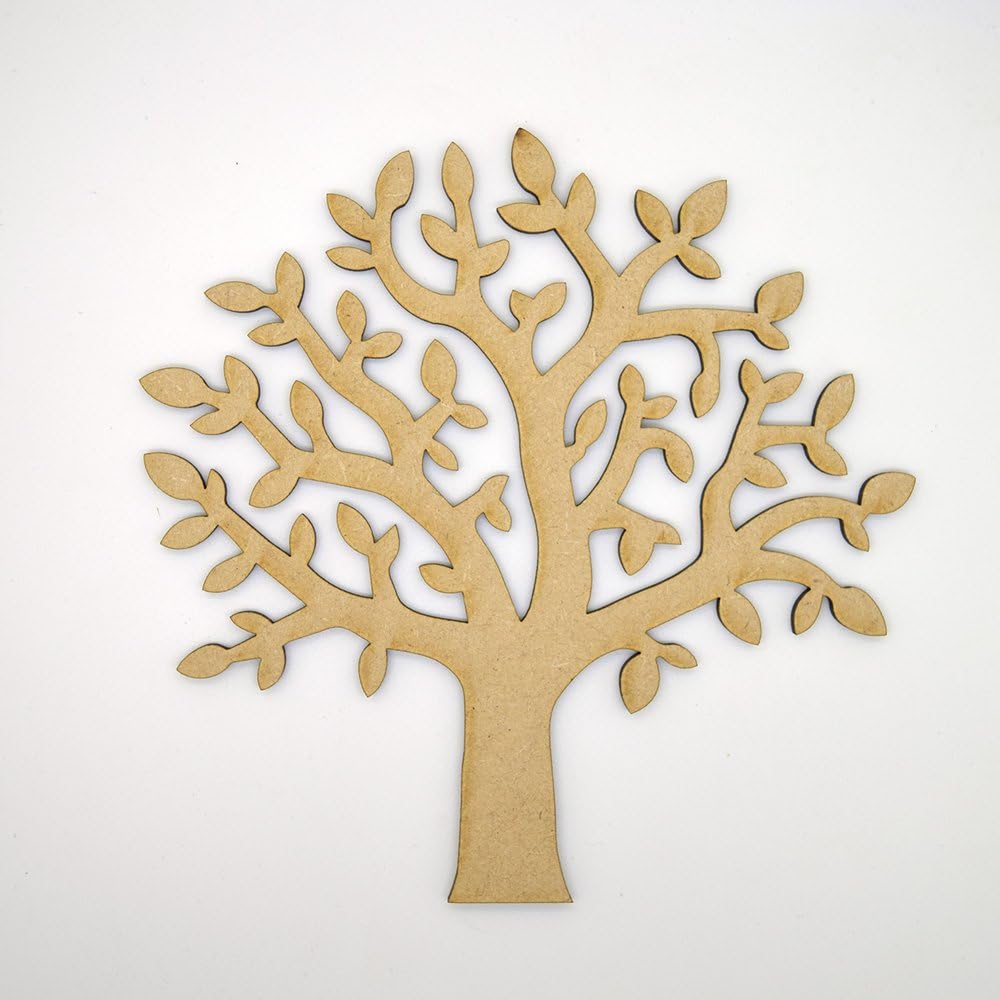 MDF Tree Shape for Crafts - Perfect for Family Tree, Weddings (10cm)