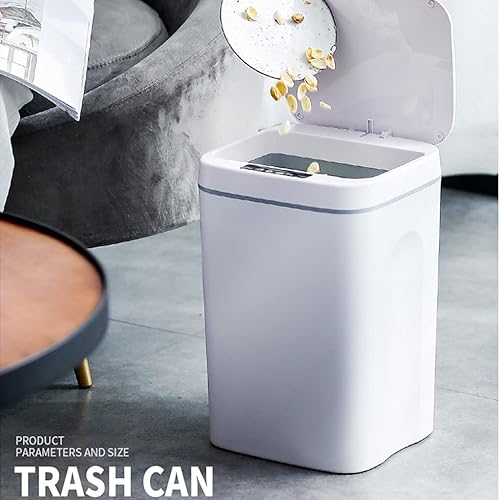 Miniatura 4 de Basurero inteligente, para el hogar, con sensor inteligente, recargable, pequeño, para el hogar, canasta de plástico para oficina, cocina,
