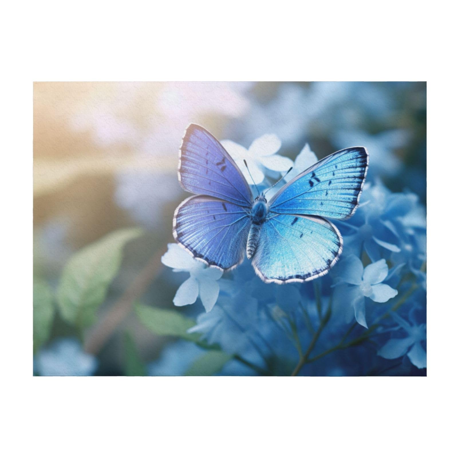 Couverture de canapé imprimé papillon jeté de lit léger toutes saisons
