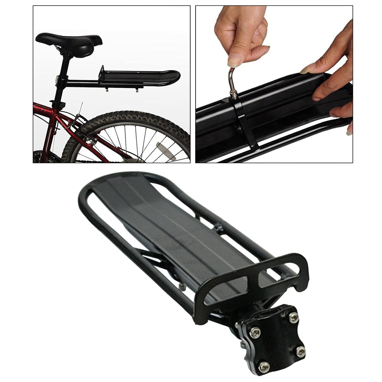 LUOKEKE GepäCkträGer Fahrrad-Gepäckträger Fahrradhalterung Gepäckträgerhalterung verstellbar Fahrrad GepäCkträGer Sport & Freizeit