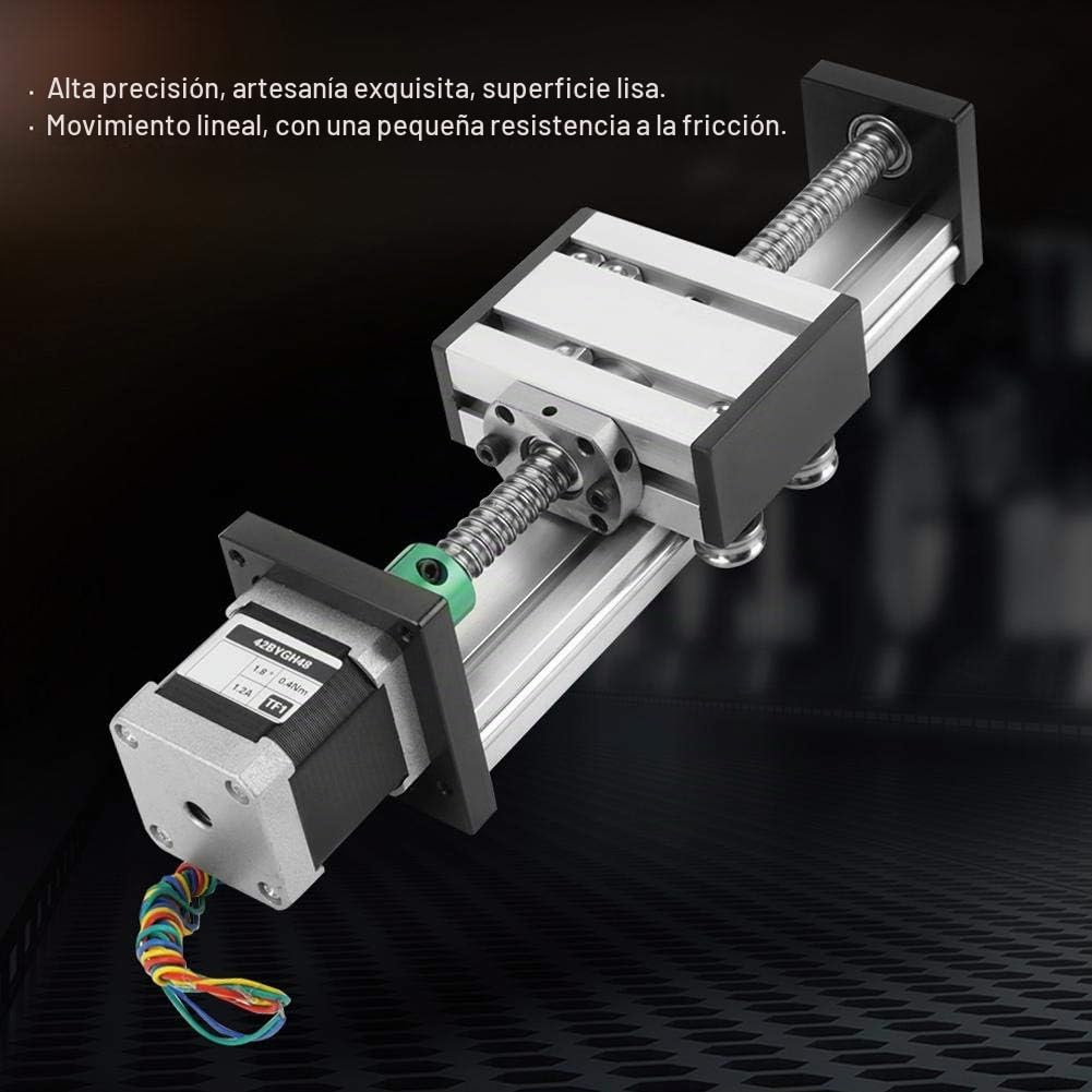 Carro de riel lineal de 100 mm, husillo de bolas 1204, accionamiento lineal con motor paso a paso para piezas de router CNC DIY