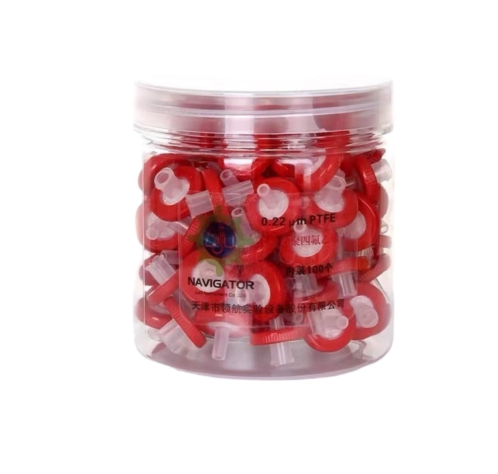 Filtro de jeringa de laboratorio, diámetro de PTFE 13 mm/25 mm, fabricado con aguja de filtración microporosa de politetrafluoroetileno hidrófobo, 100/PK(13mm 0.22um)