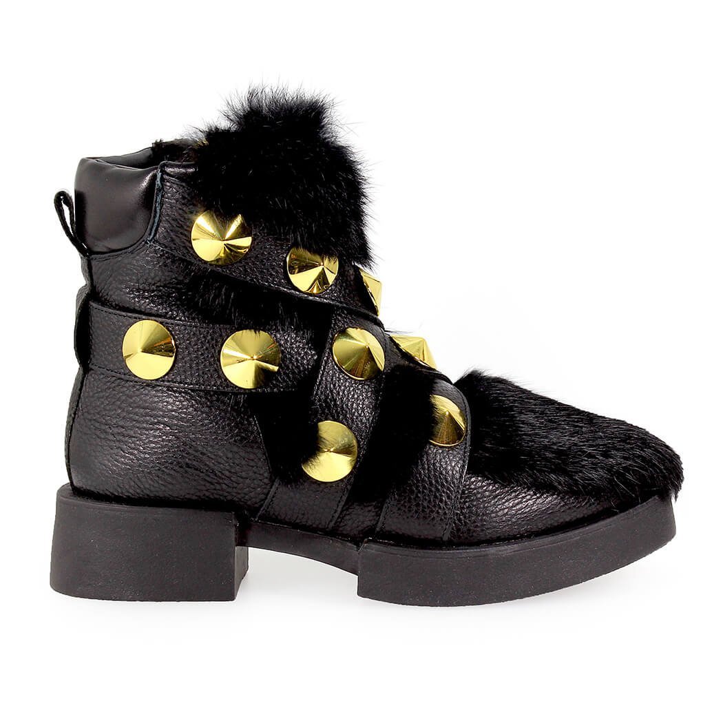 Kat Maconie Golden Studs Black Fur Lexi Women Boot Fw Desertcart